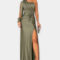 Maxi Dress with One Shoulder and Cut-Out
