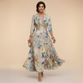 Lillian - Wrap-Style Flowing Maxi Dress