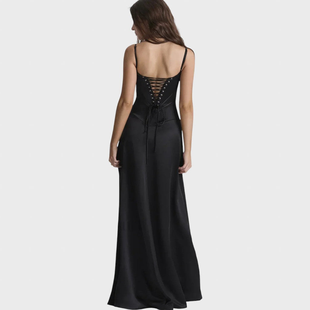 Petronėlė | Black Lace Charming Long Dress