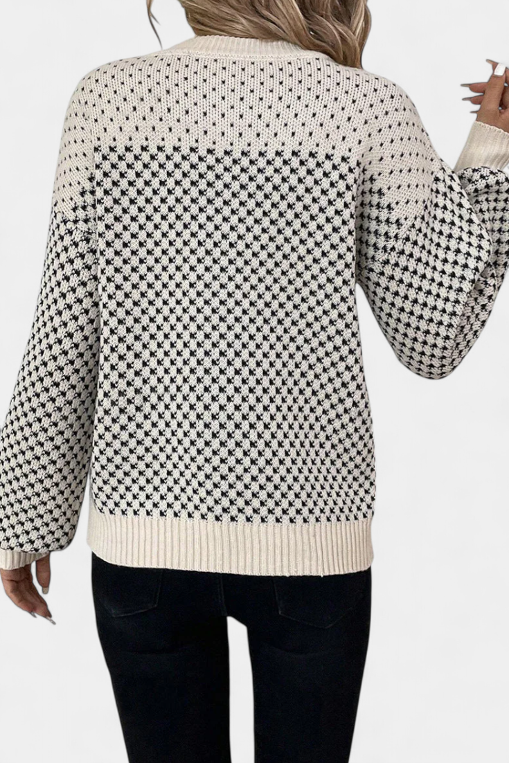 Rachael™ | Round Neck Color Block Sweater