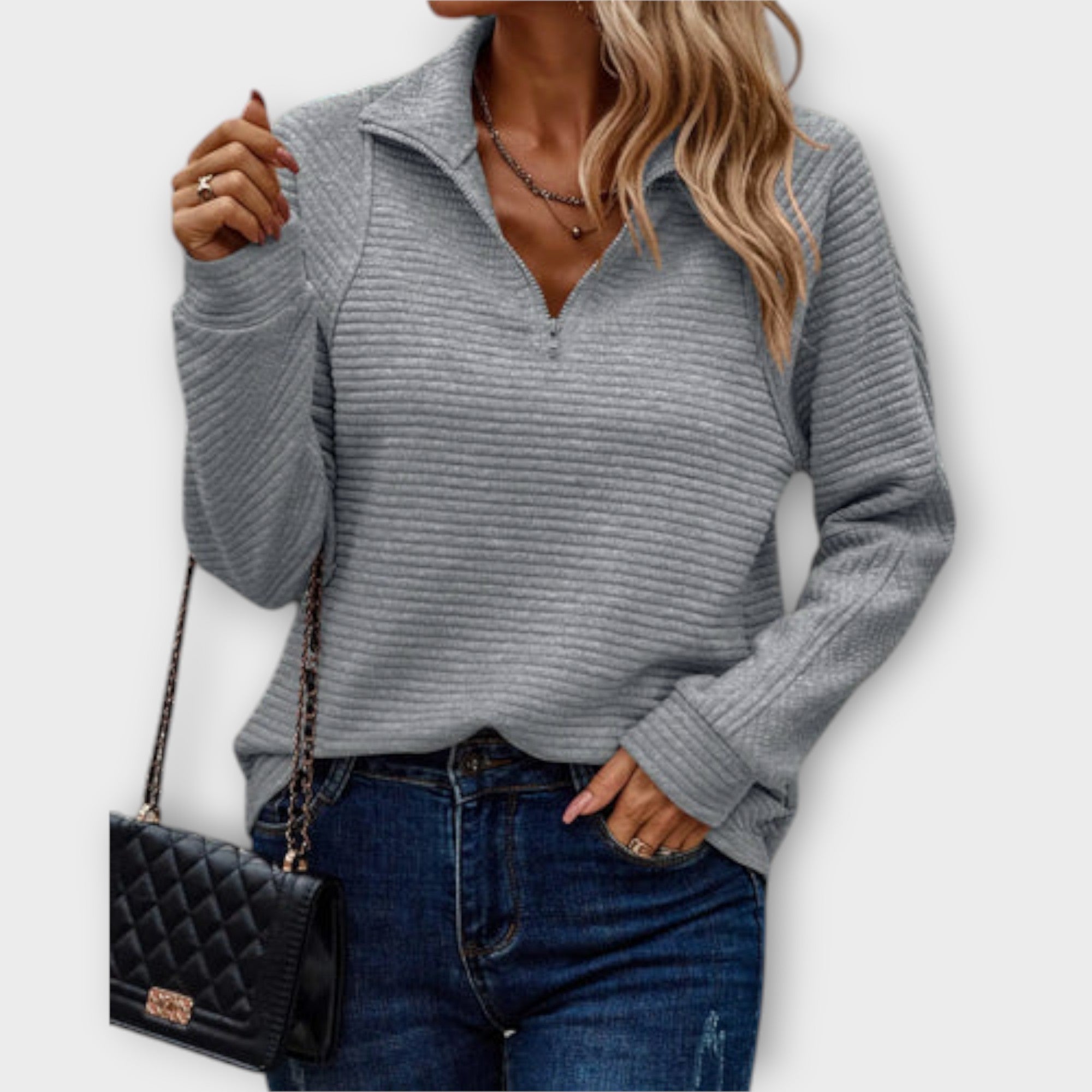 Vilja - Sweater with Half-Zip