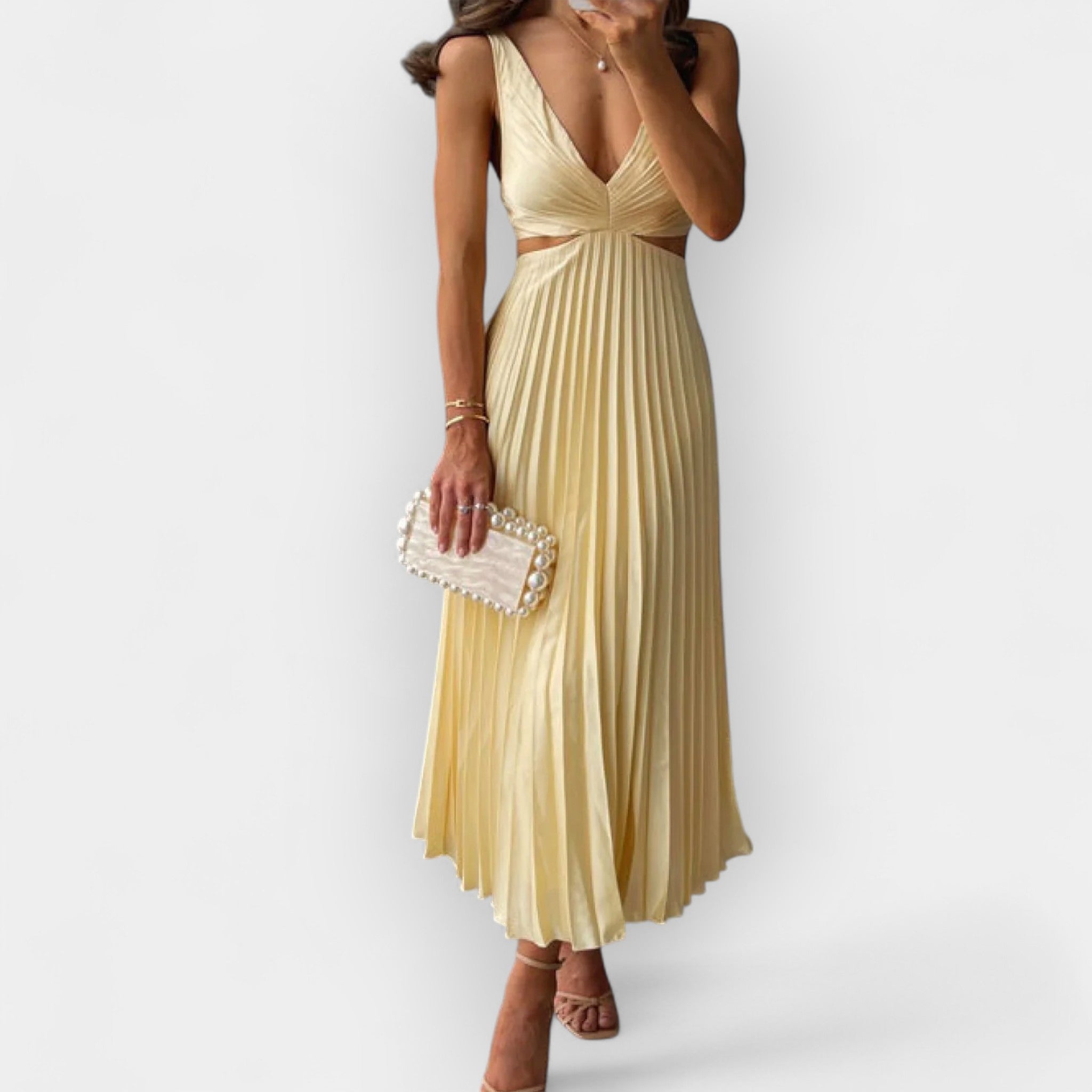 Midi Dress Made of Satin