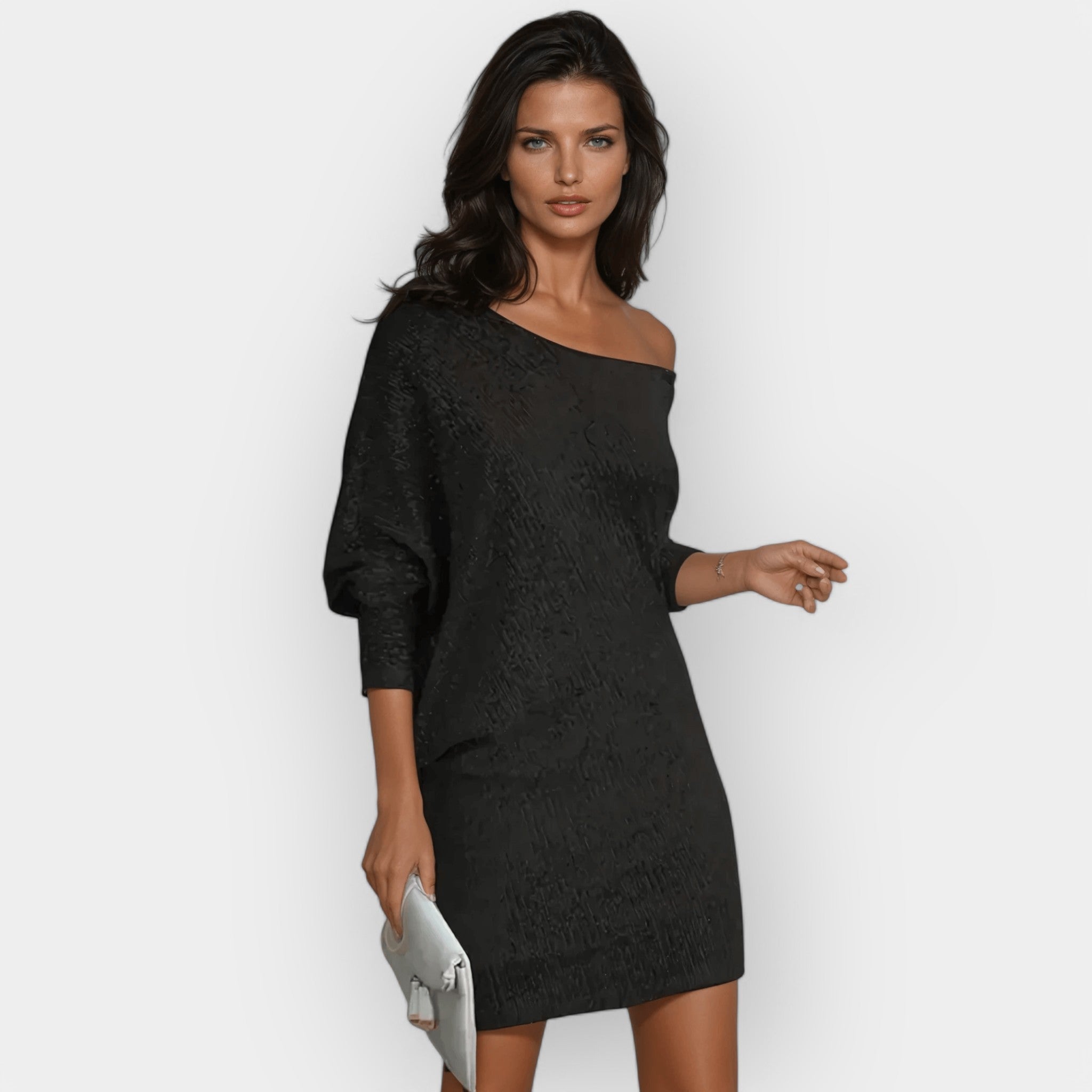 Evening Dress with Extended Sequins
