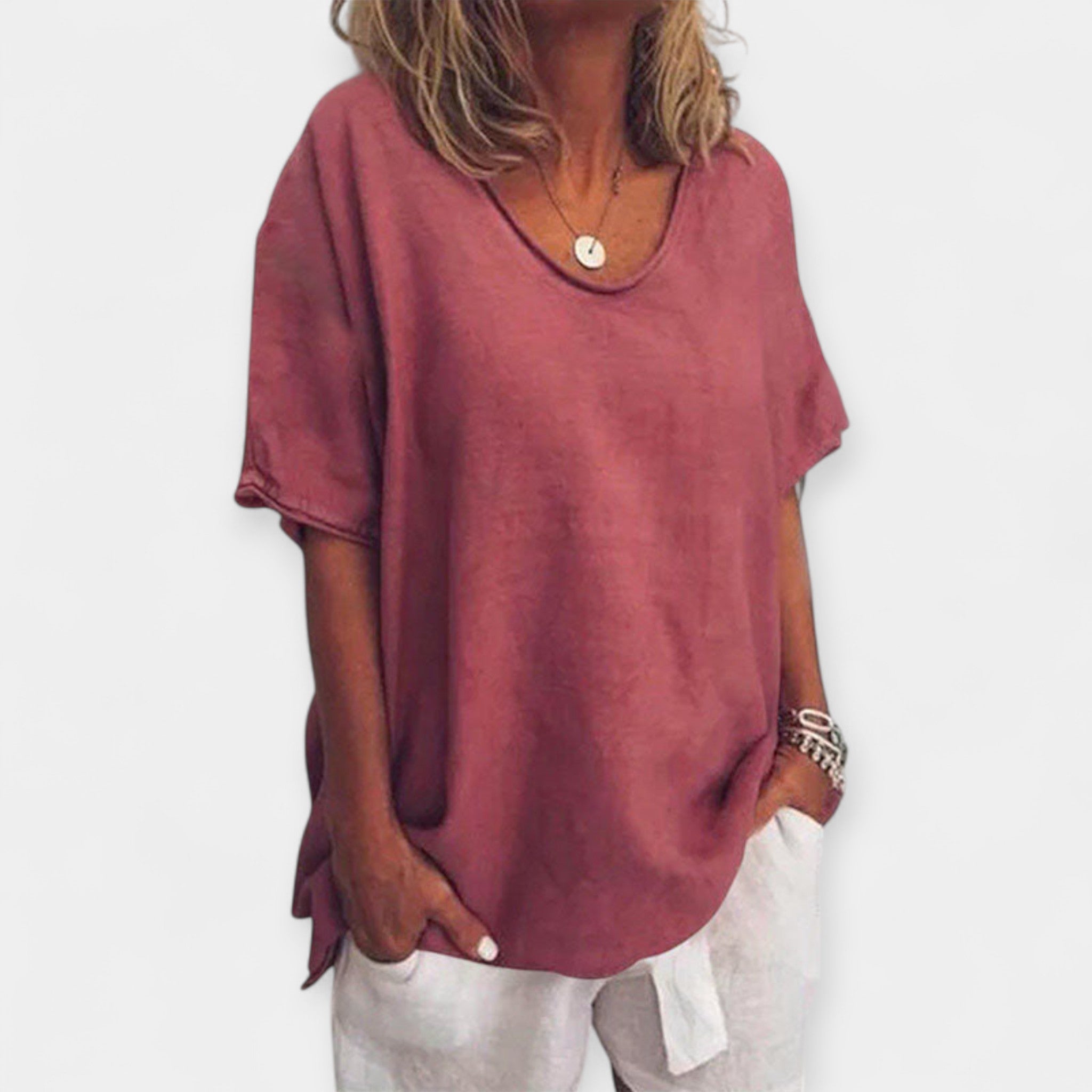 Summer Shirt with V-Neck