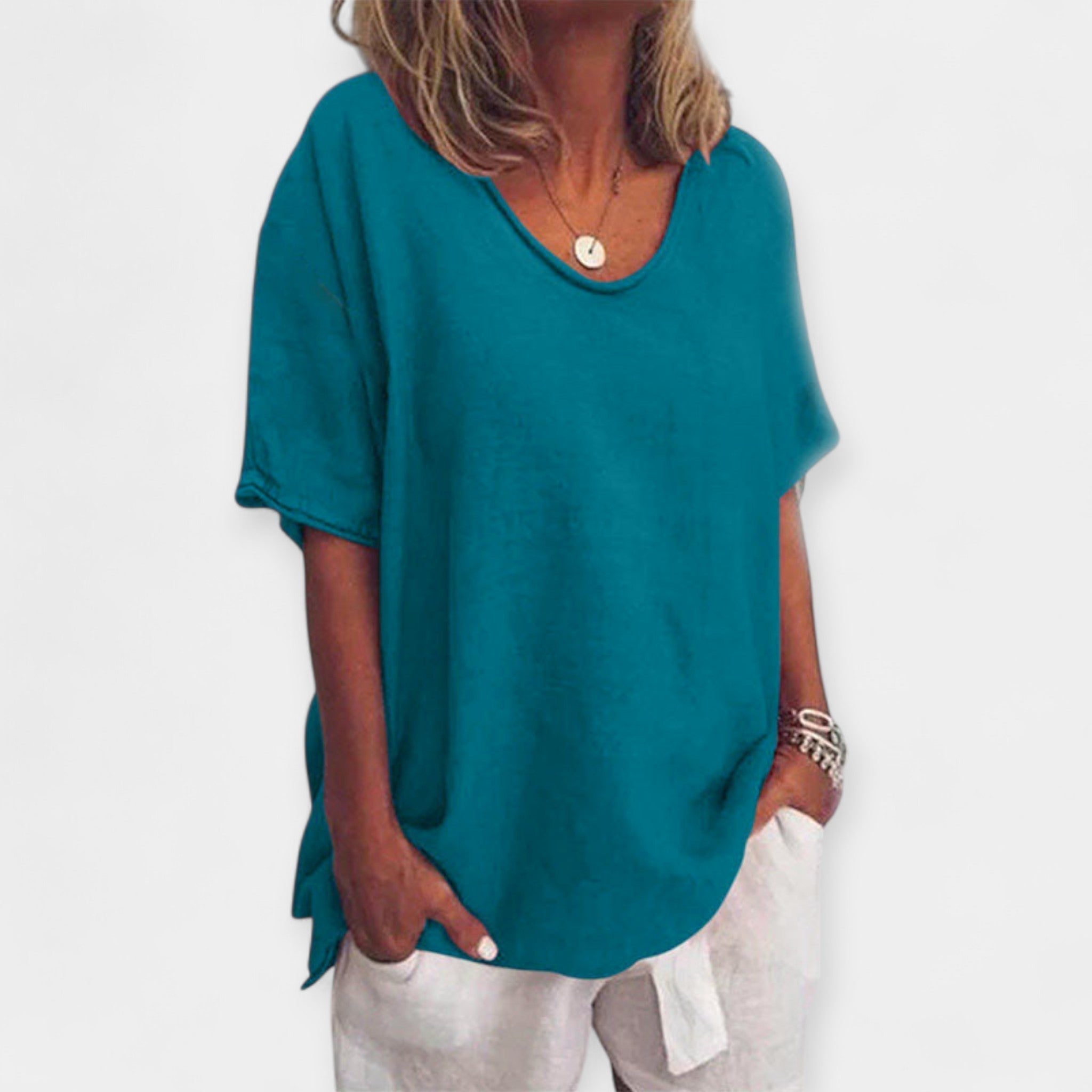 Summer Shirt with V-Neck