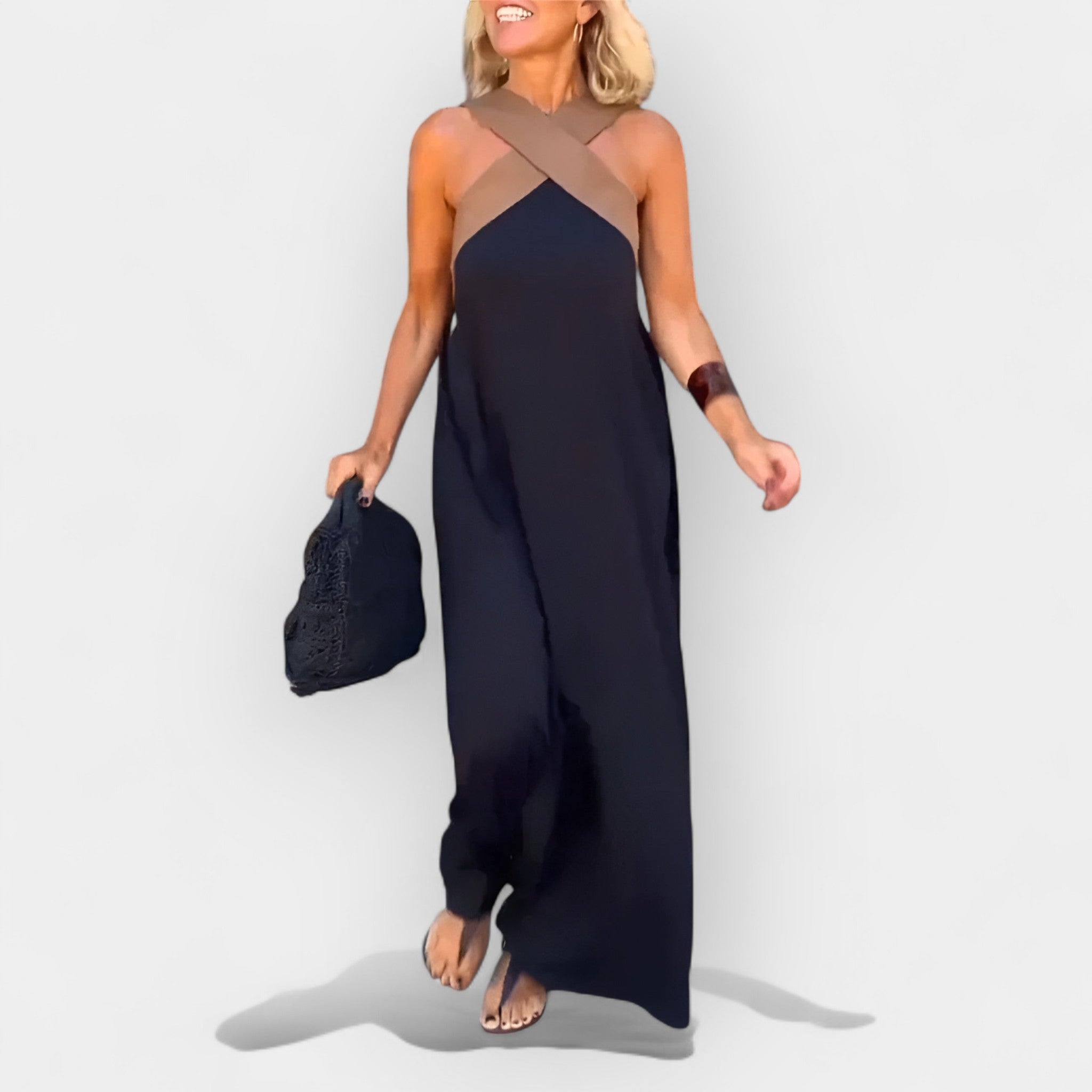 Light Dress with Cross Neckline