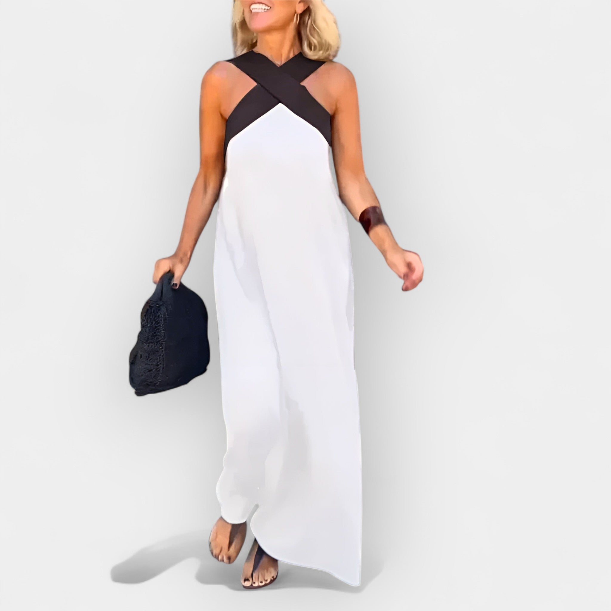 Light Dress with Cross Neckline