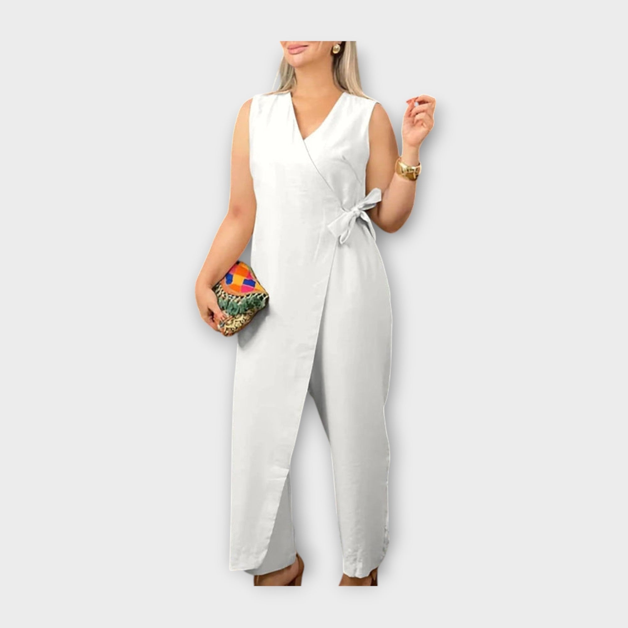 Jumpsuit with Waist Tie