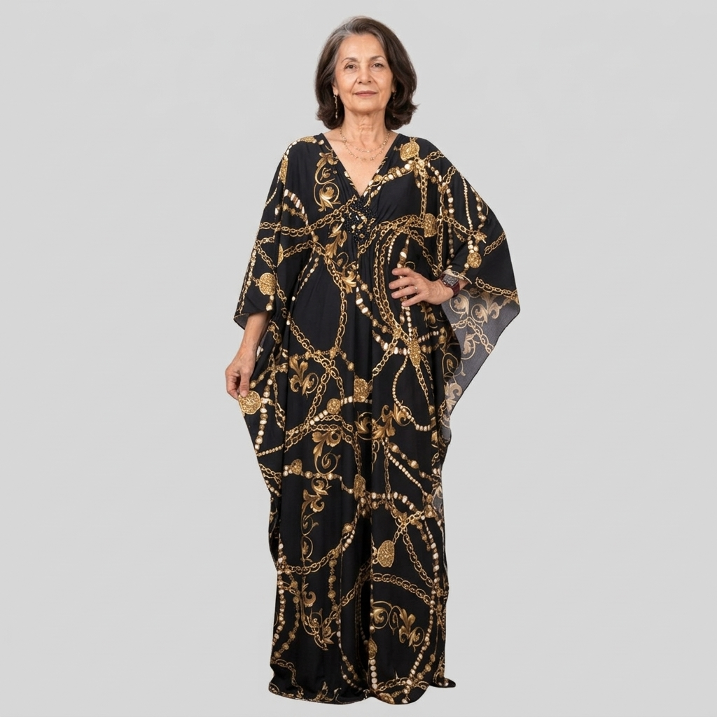 Yasmine – Floral Kaftan Maxi Dress