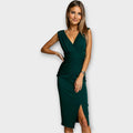 Elegant Pleated Evening Dress