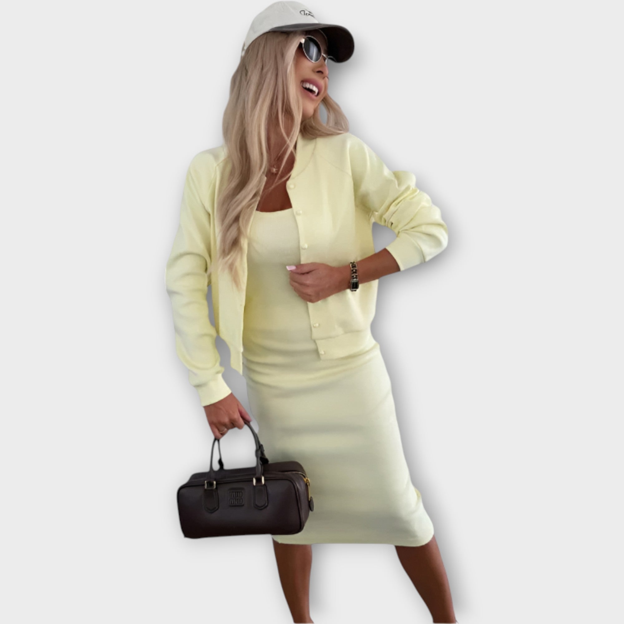 2-piece set with dress and blazer