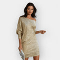 Evening Dress with Extended Sequins