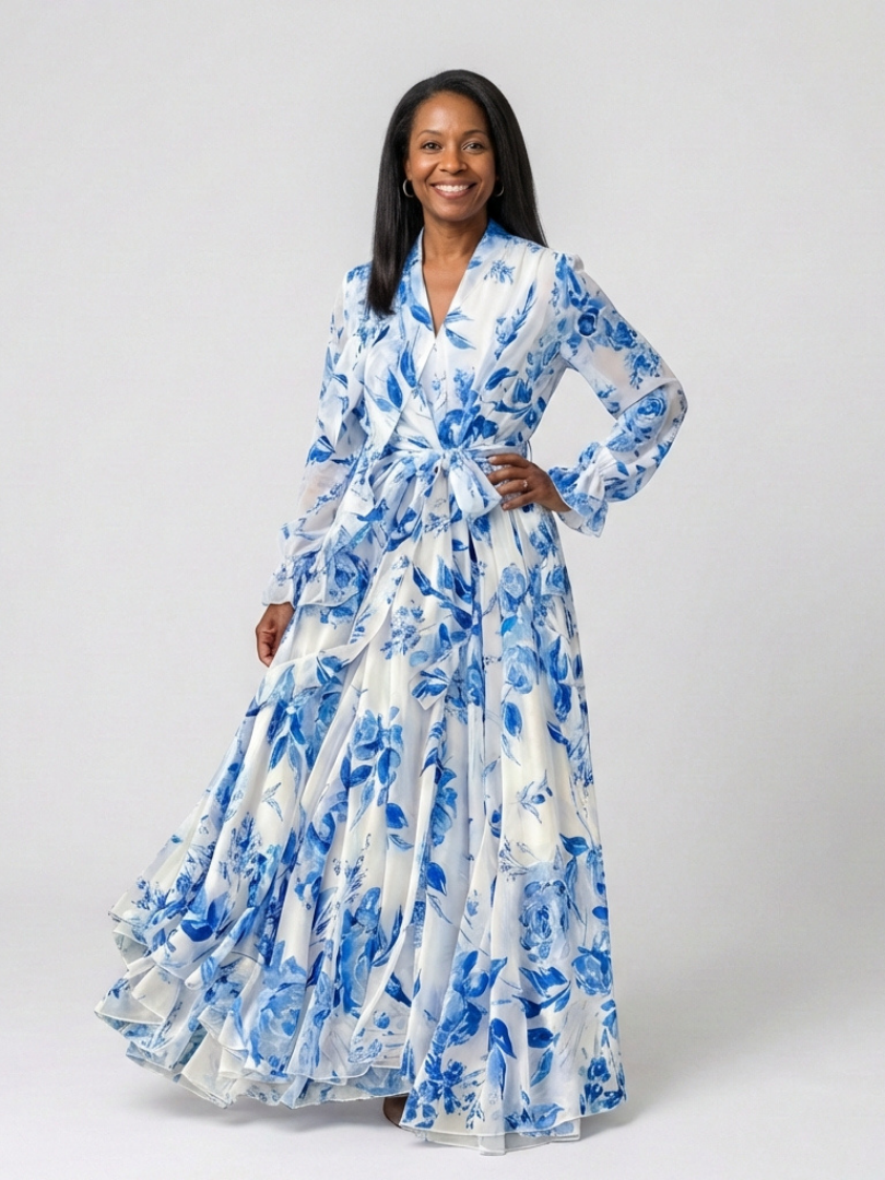 Lillian | Floral Long Sleeve Maxi Dress