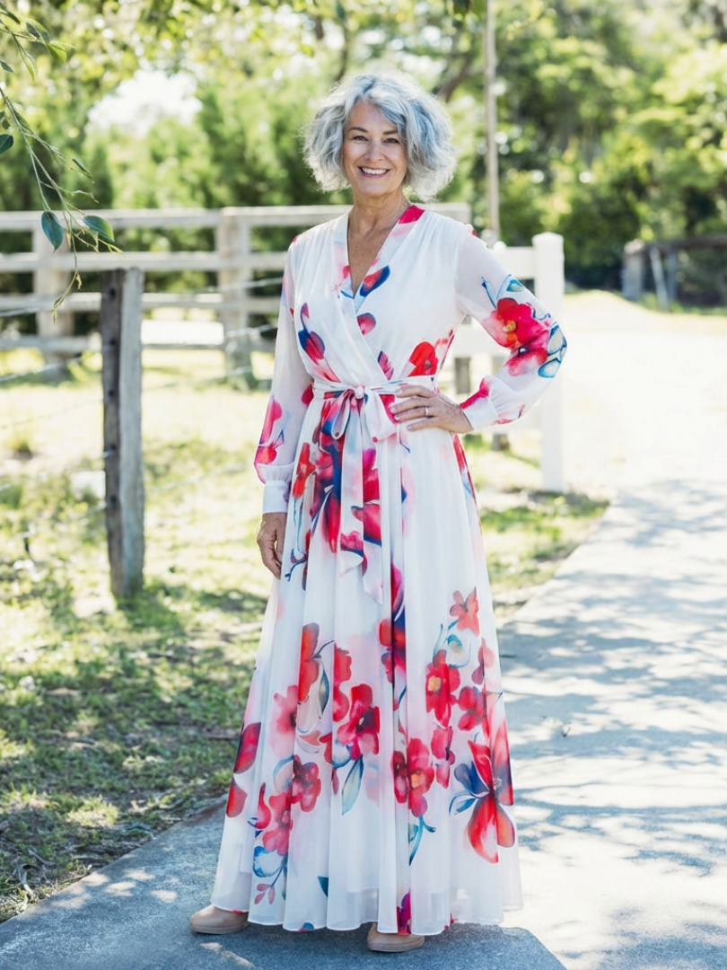 Lillian | Floral Long Sleeve Maxi Dress