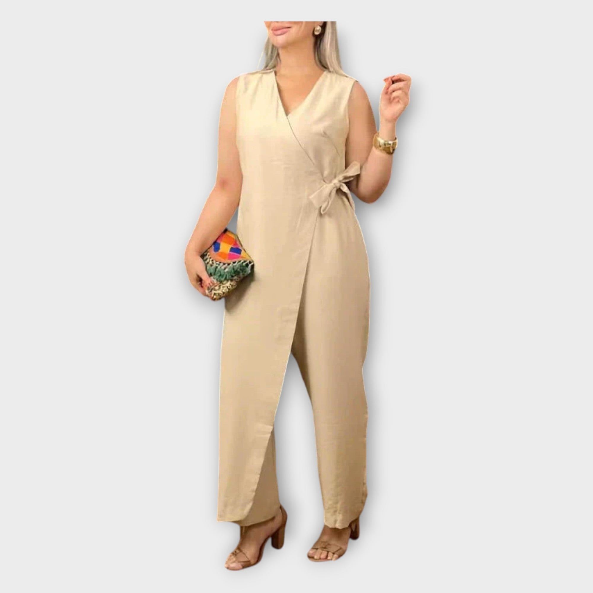 Jumpsuit with Waist Tie