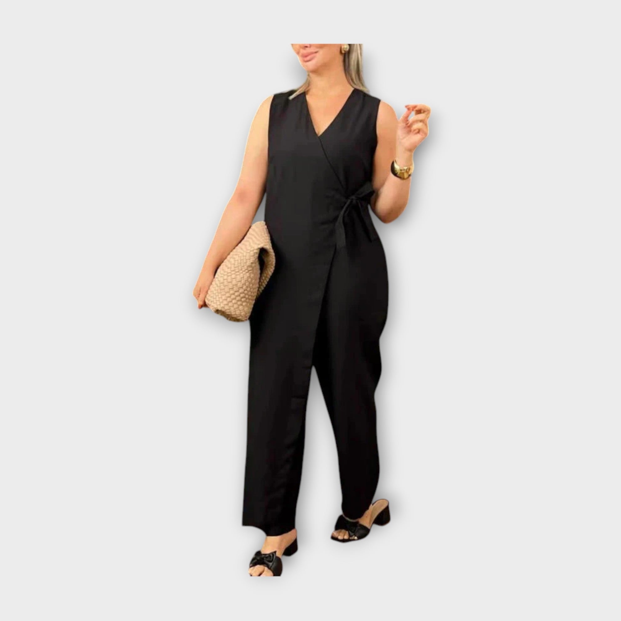 Jumpsuit with Waist Tie