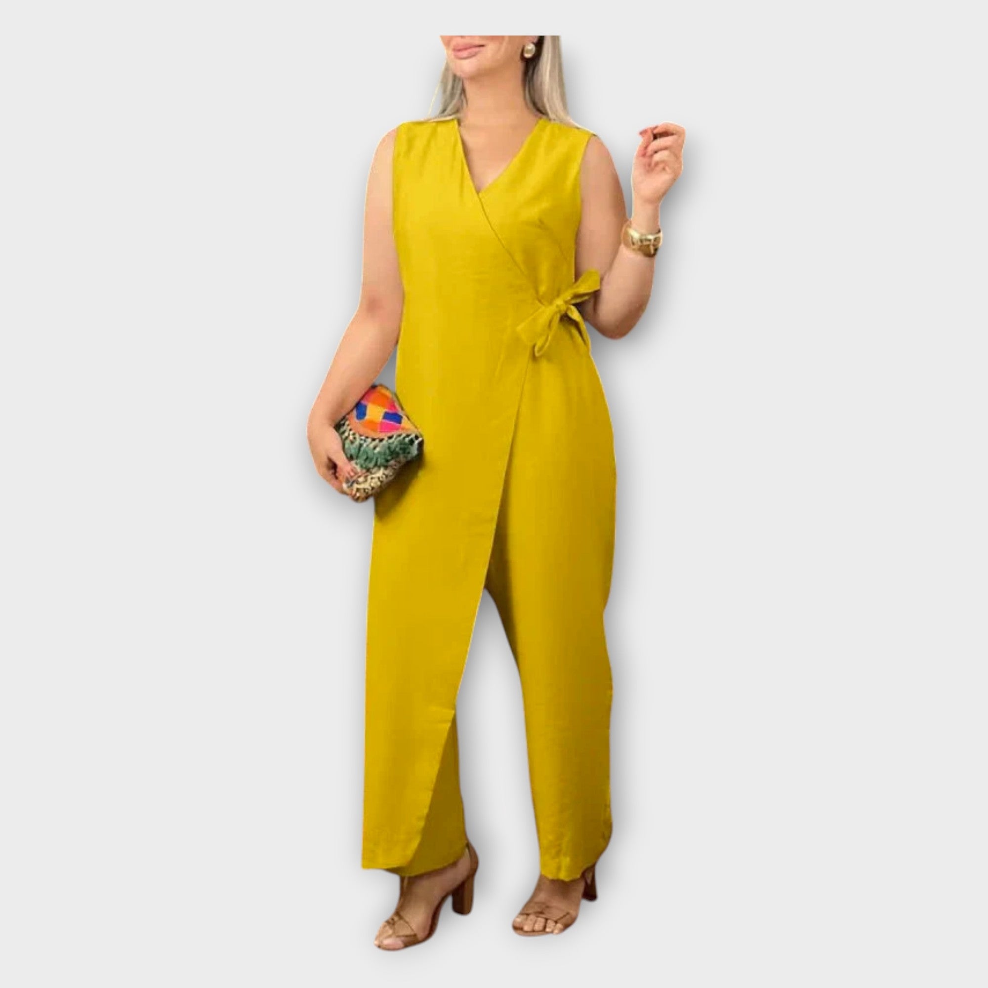 Jumpsuit with Waist Tie