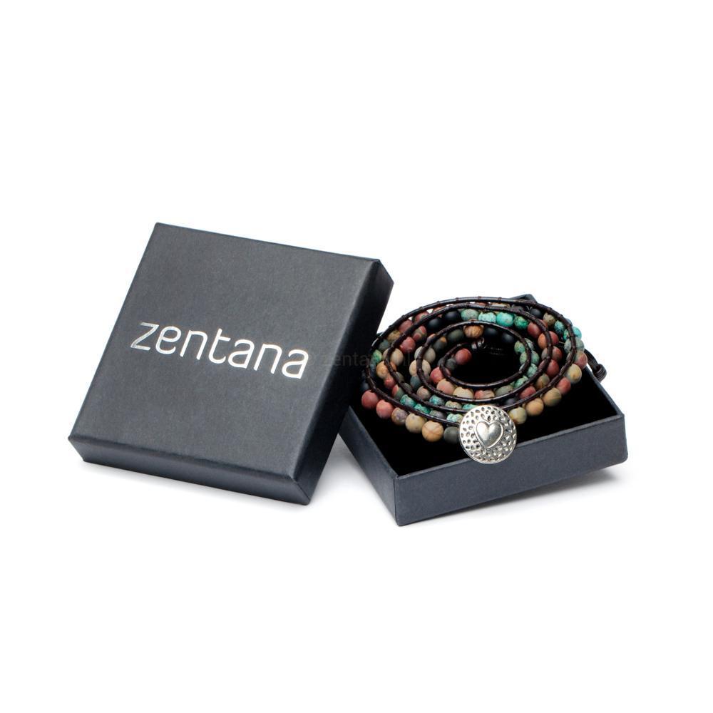Balance Bracelet - African Turquoise & Jasper - Leather - Love